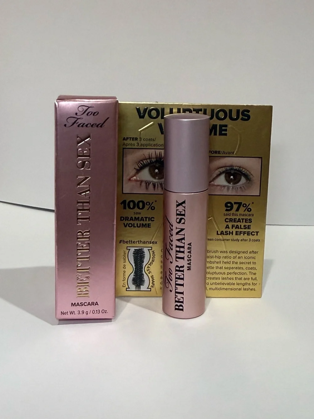 Too Faced Better Than Sex Mascara — Metallic Pink Tube